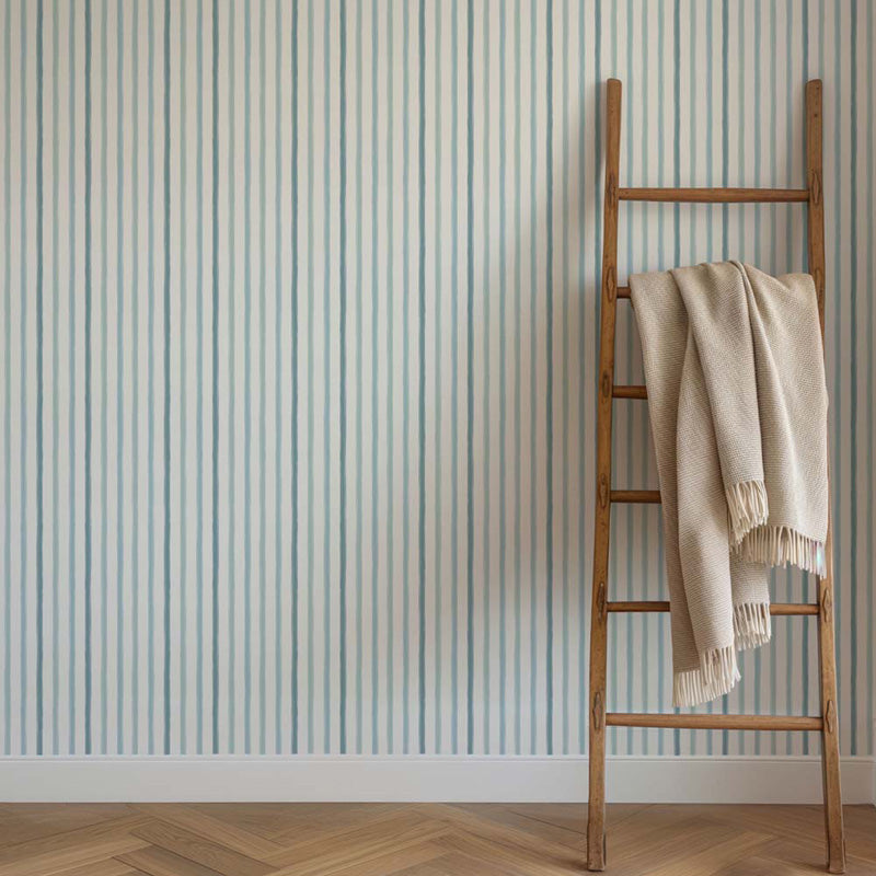 Hand-Brushed Linear Stripes – Wallpaper in Multi Colours