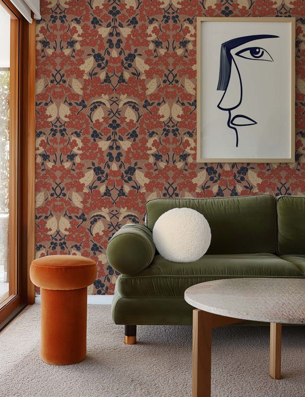 Heritage Garden Floral Wallpaper – Classic Botanical Pattern
