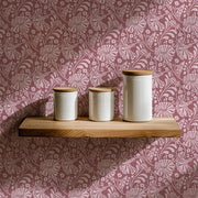 Flowing Floral Silhouette Wallpaper