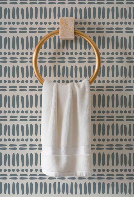 Soft Rhythm – Geometric Wallpaper in Blue