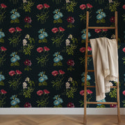 Midnight Botanical Bloom Wallpaper