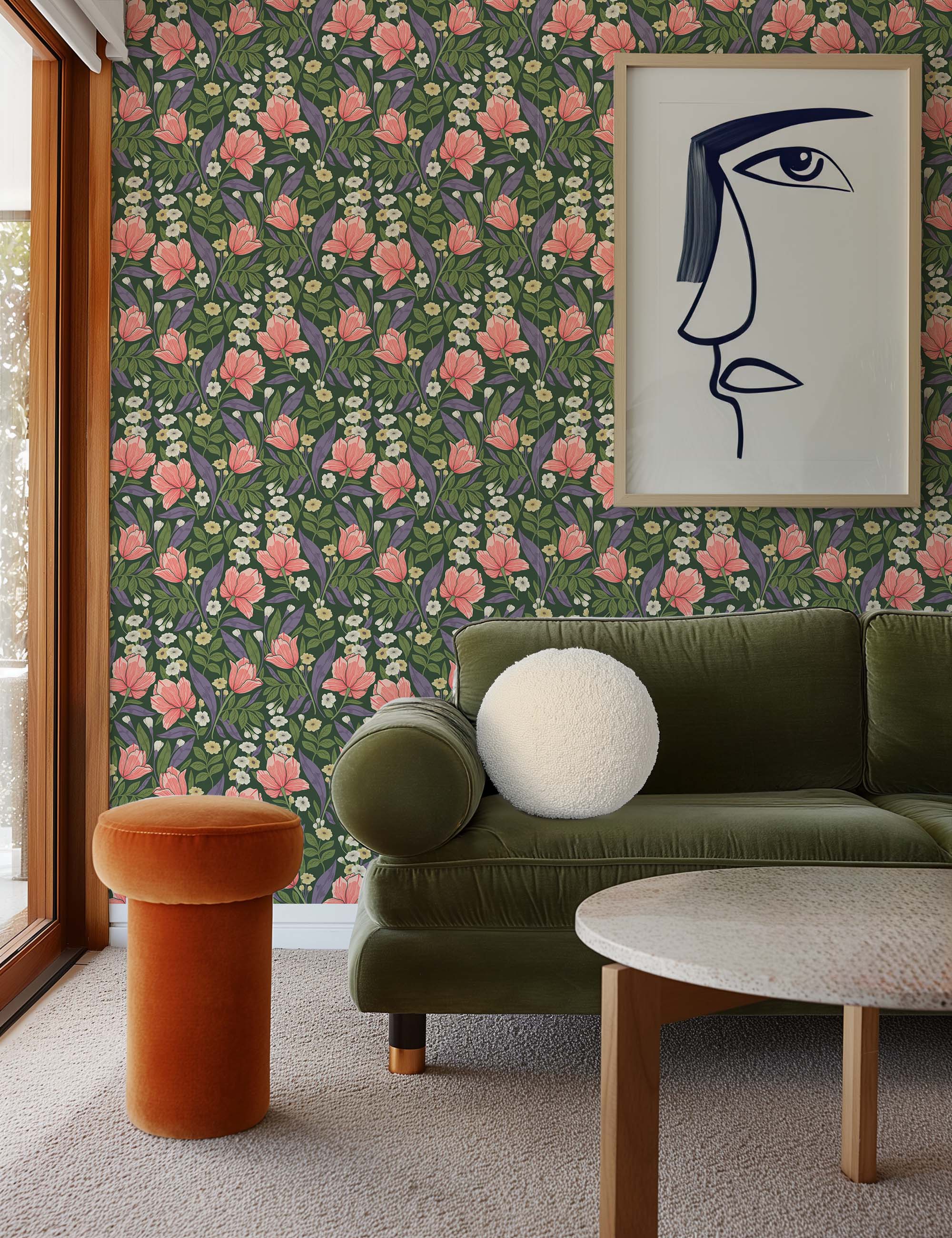 Blossom Canopy – Pink Floral Wallpaper