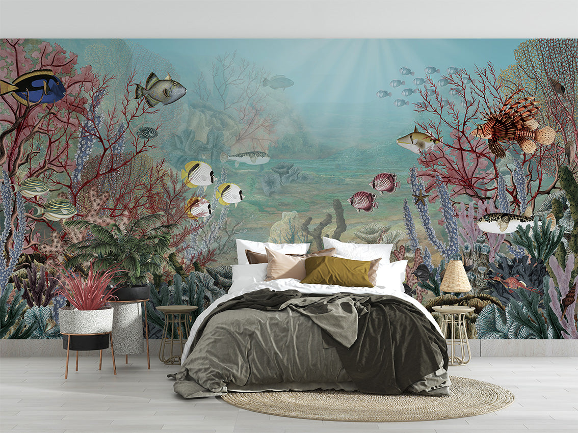 Coral Creatures Underwater Ocean Wallpaper Mural
