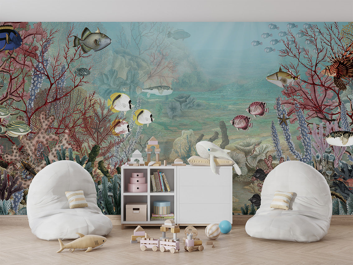 Coral Creatures Underwater Ocean Wallpaper Mural