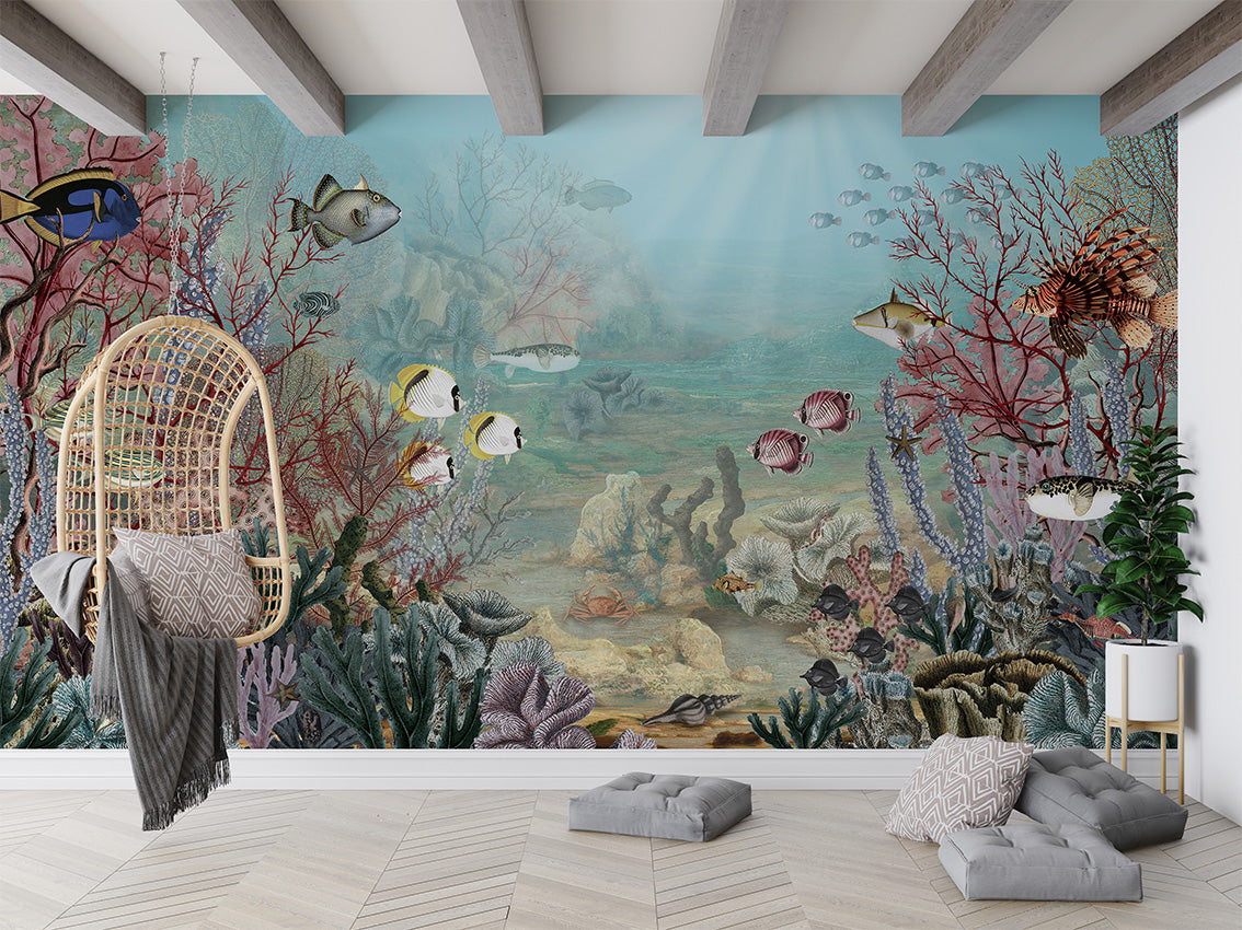 Coral Creatures Underwater Ocean Wallpaper Mural
