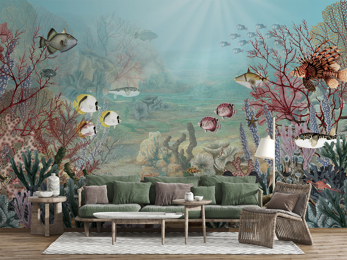 Coral Creatures Underwater Ocean Wallpaper Mural