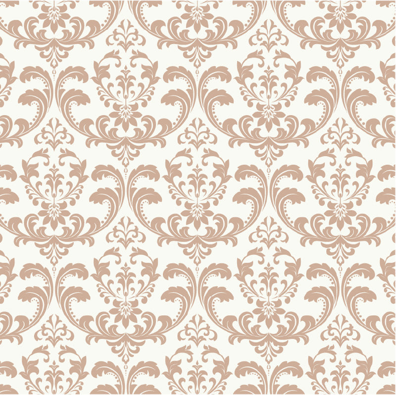 Decorative wallpaper pattern with intricate designs on a white background