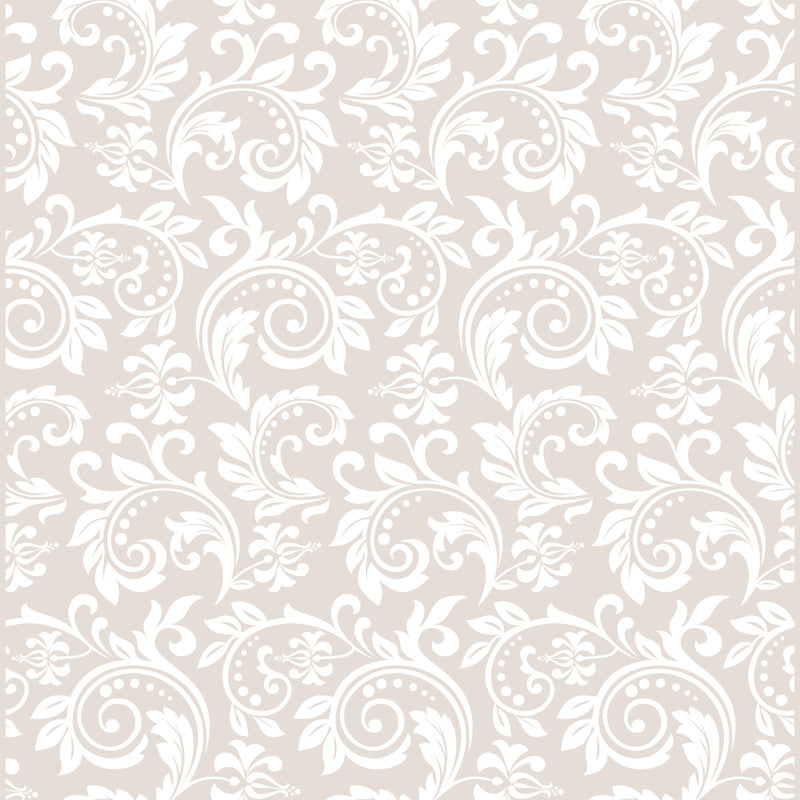 Classic Scroll Damask Wallpaper – Soft Traditional Pattern