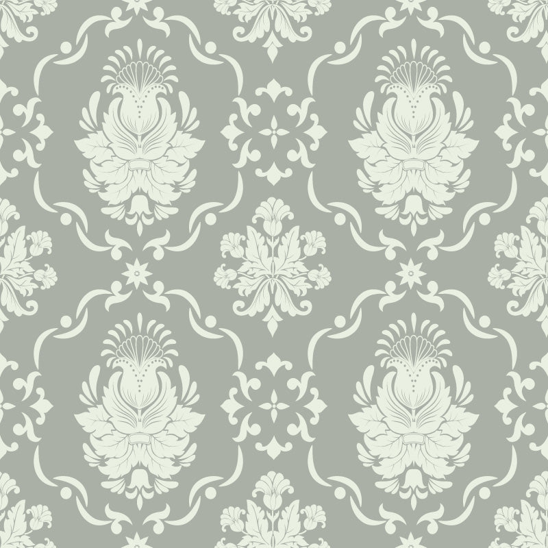 Ornate Bloom Damask – Classic Wallpaper in Soft Neutrals