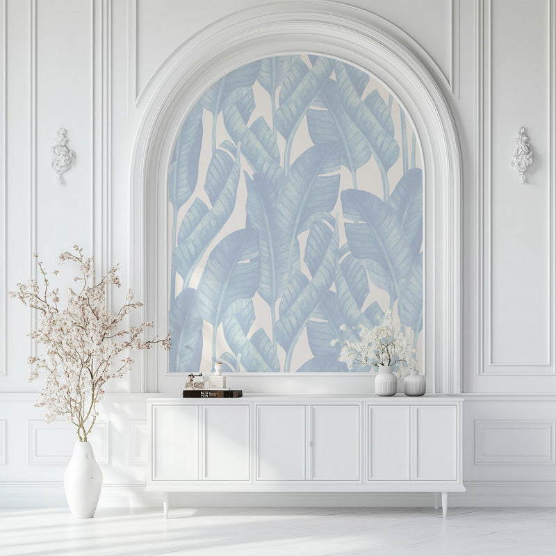 Tropical Silhouette – Botanical Wallpaper in Soft Tones