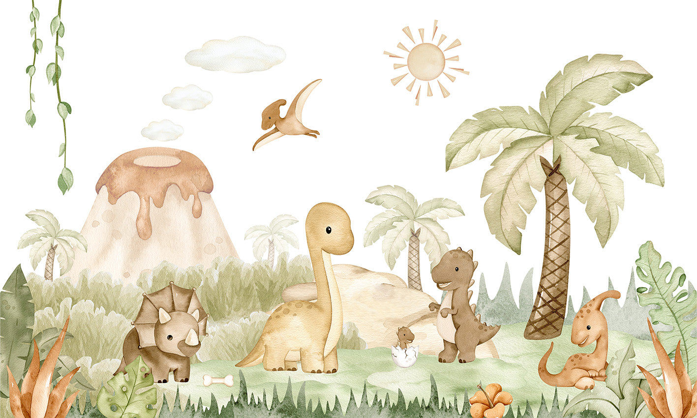 Dino Baby Wallpaper Mural
