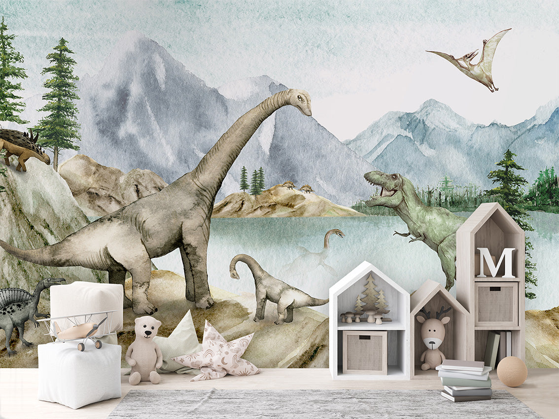 Dino Dreams Dinosaur Wallpaper Mural