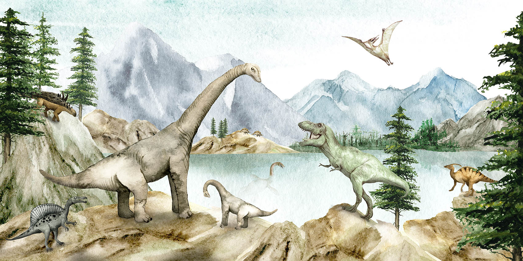 Dino Dreams Dinosaur Wallpaper Mural