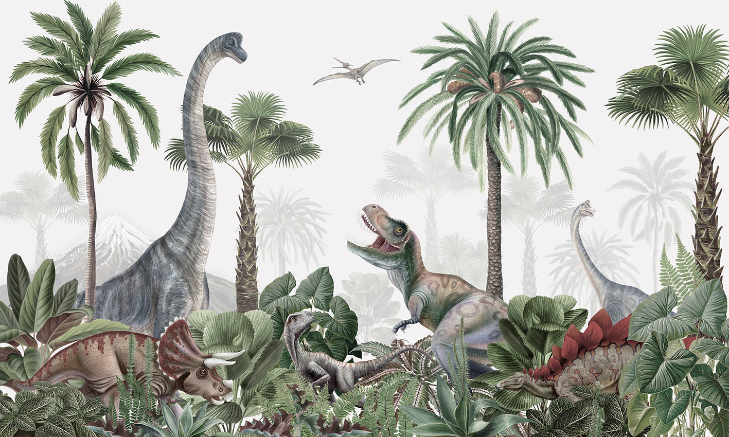 Dino Jive Dinosaur Wallpaper Mural