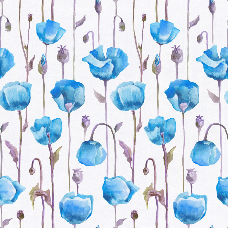 Watercolour Poppy Bloom Wallpaper