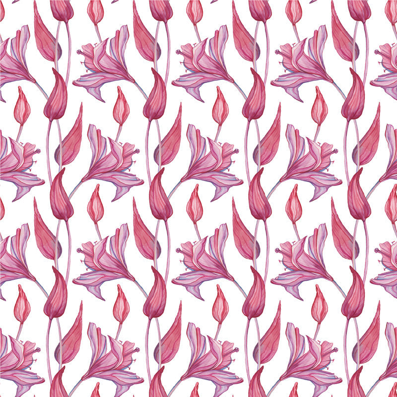 Petal Rhythm – Floral Wallpaper in Pink & Purple
