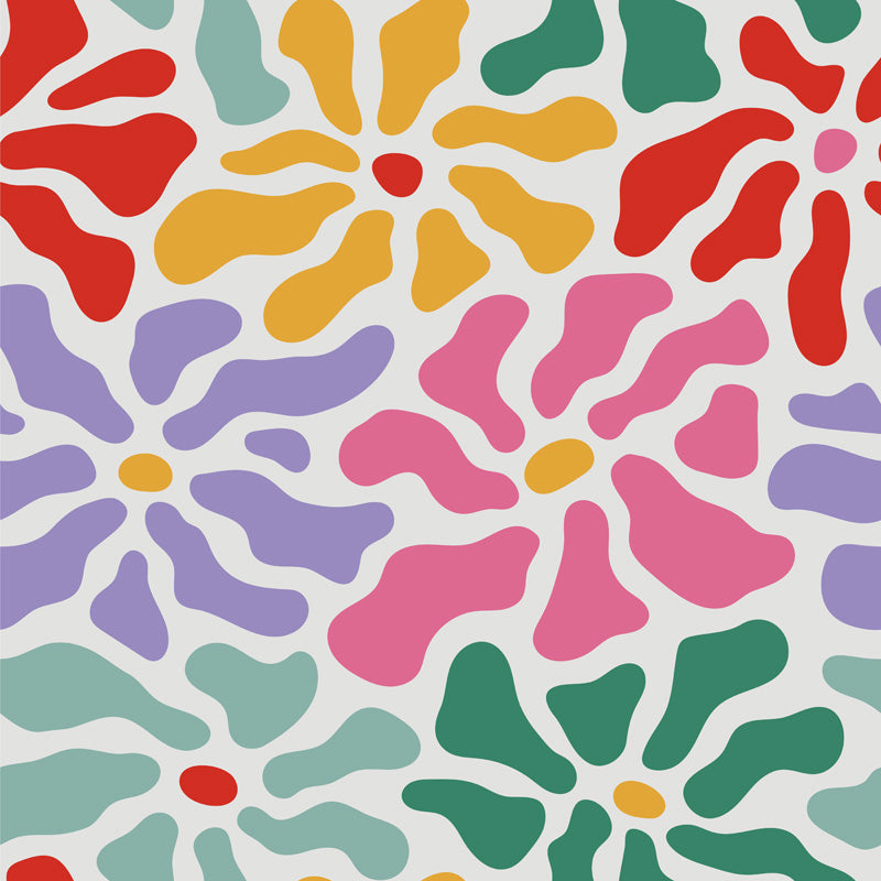 Bloom Pop – Abstract Floral Wallpaper in Multicolour