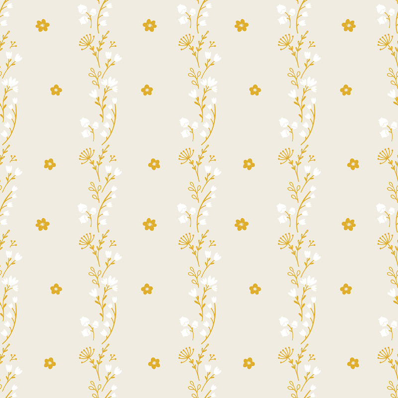 Meadow Stripe – Delicate Floral Wallpaper in Soft Pastels
