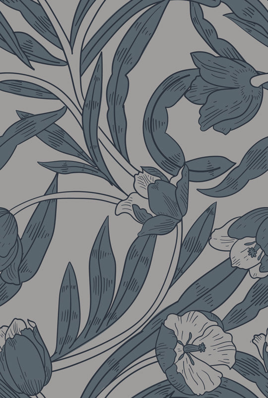 Willow Bloom Floral Wallpaper – Elegant Botanical Design