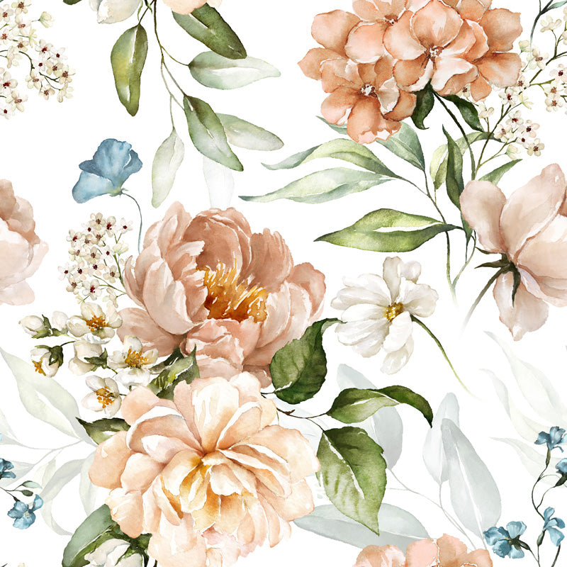 Soft Peony Garden Wallpaper
