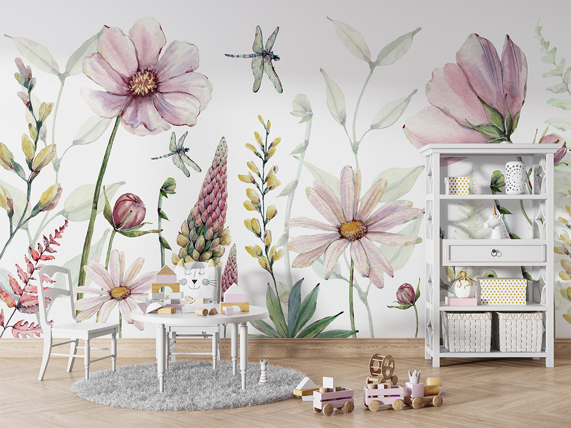 Fabulous Flowers Floral Wallpaper Mural