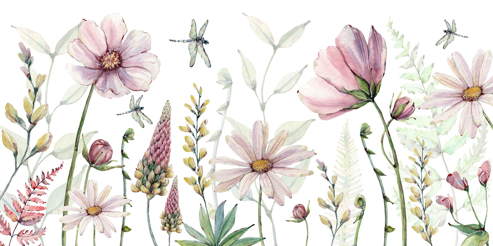 Fabulous Flowers Floral Wallpaper Mural