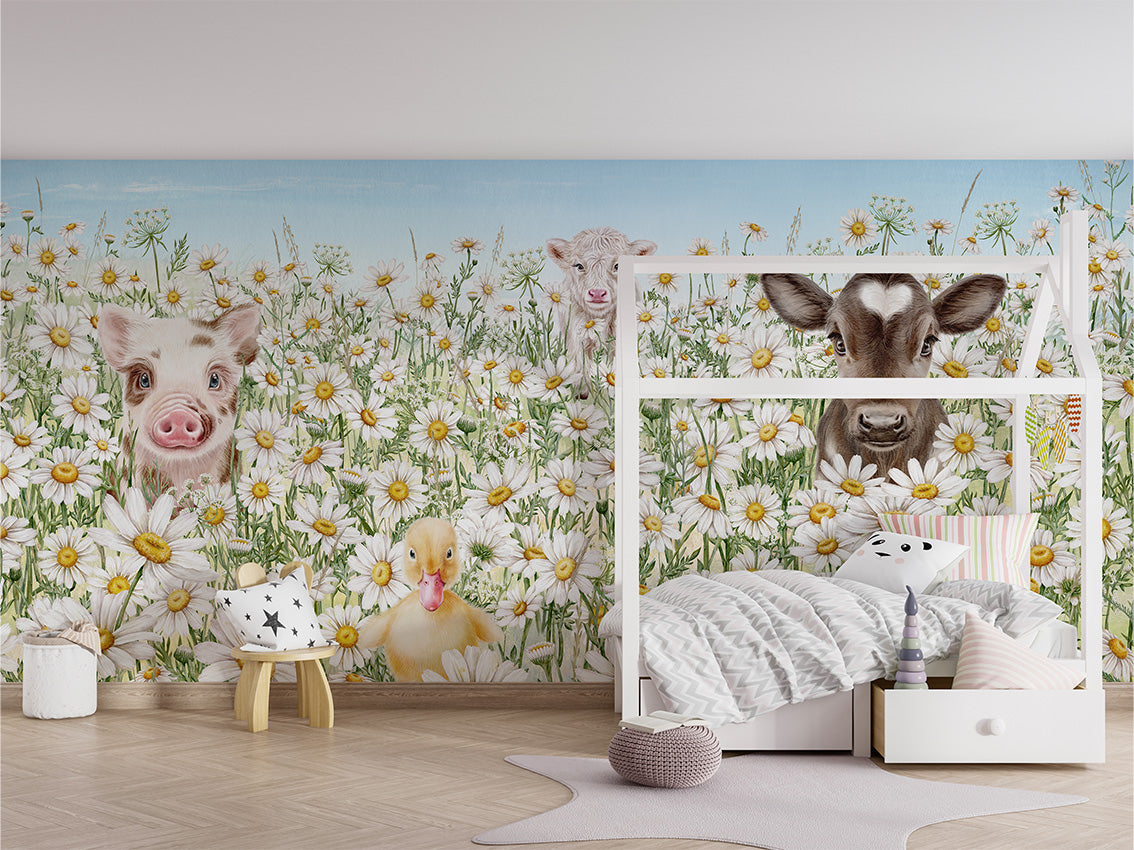 Farm Animals Wallpaper Mural