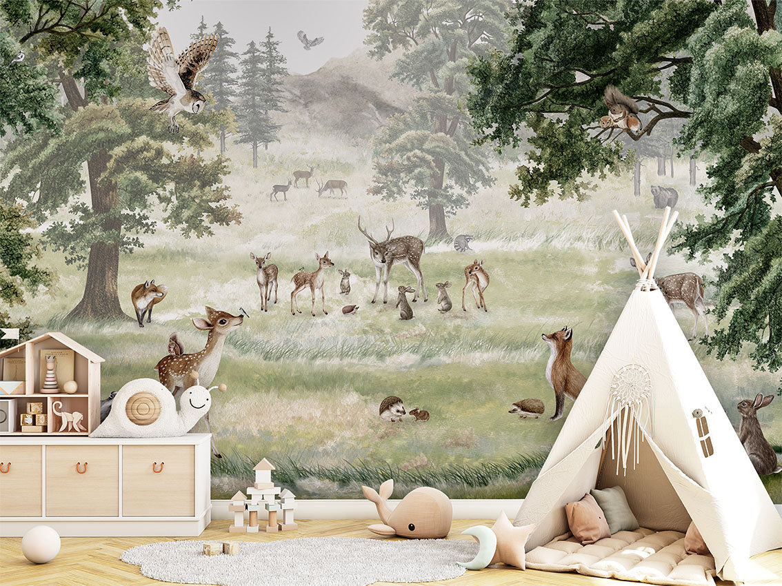 Forest Fun Woodland Wallpaper Mural