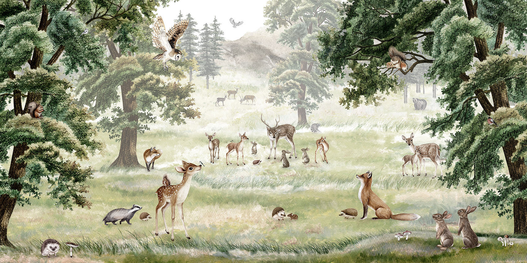 Forest Fun Woodland Wallpaper Mural