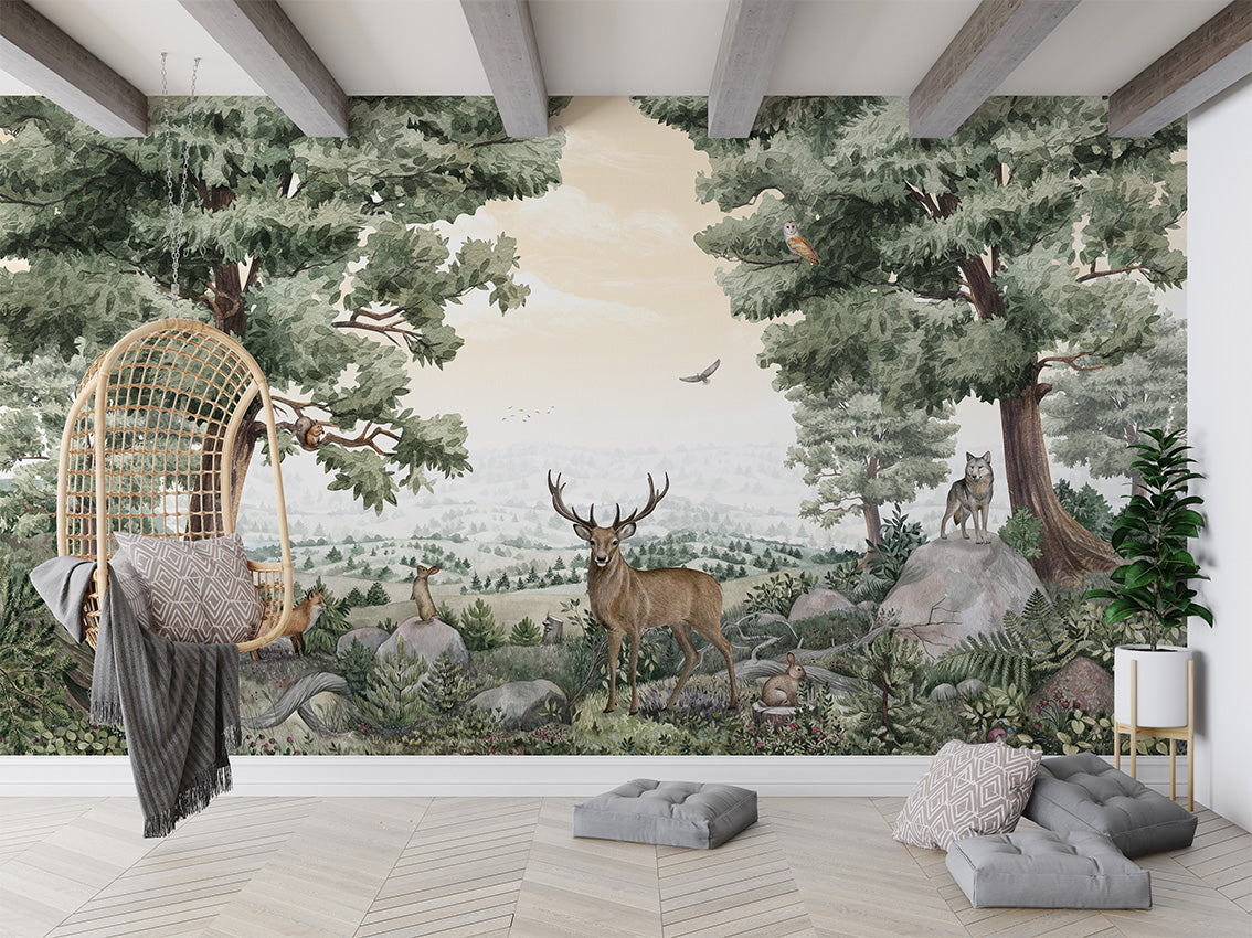 Forest Vista Woodland Wallpaper Mural