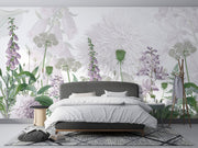 Foxglove Flowers Floral Botanical Wallpaper Mural