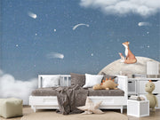 Fox on the Moon Wallpaper Mural