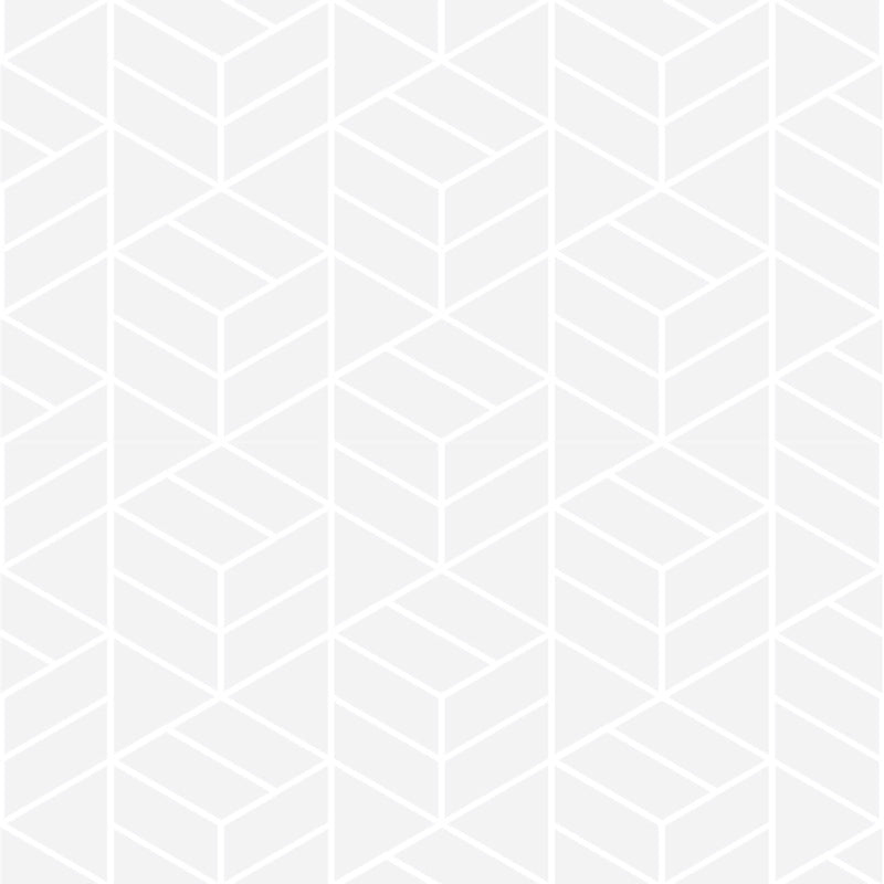 White geometric wallpaper pattern on a white background