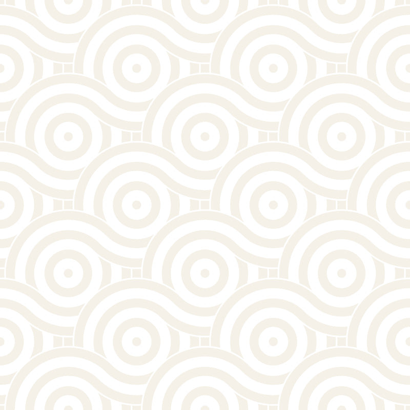 Beige geometric wallpaper pattern on a white background