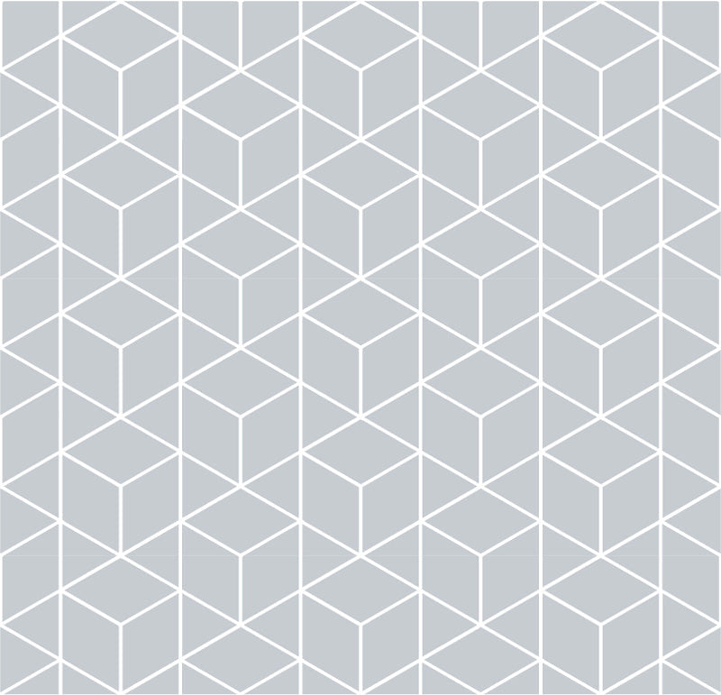 Geometric wallpaper pattern of white triangles on a gray background
