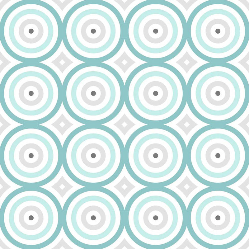 Aqua Echo Circles – Geometric Wallpaper in Soft Blues