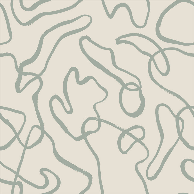 Abstract wallpaper pattern of wavy lines on a beige background