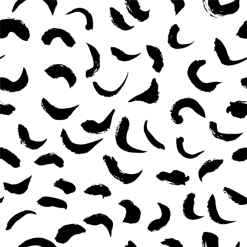 Curved Brush Motifs – Wallpaper in Soft and Bold Tones