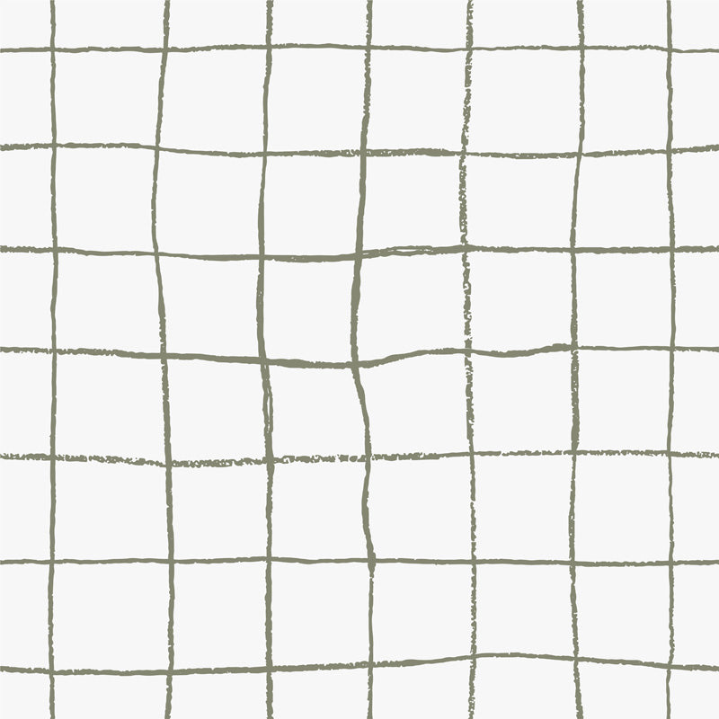 Hand-Drawn Grid – Wallpaper in Contemporary Neutrals