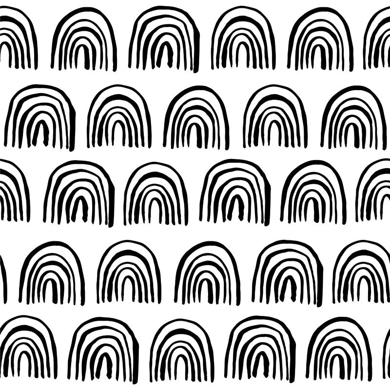 Hand-Drawn Rainbows – Wallpaper in Soft and Bold Tones