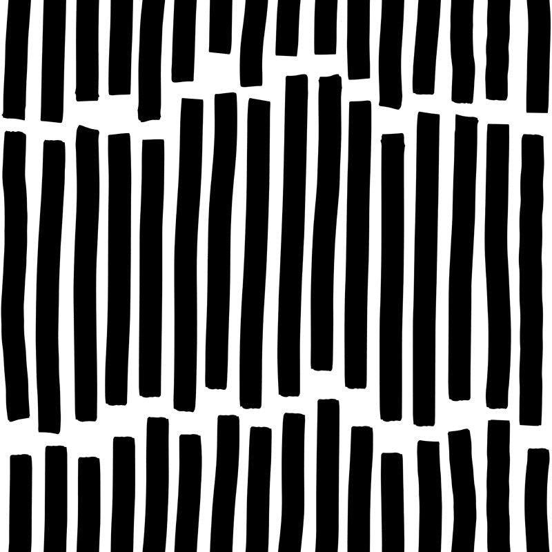 Wavy Columns – Geometric Wallpaper in Black & Cream