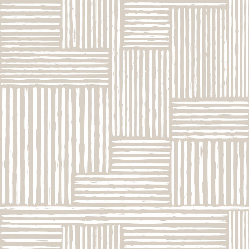 Wallpaper design of intersecting lines on a beige background