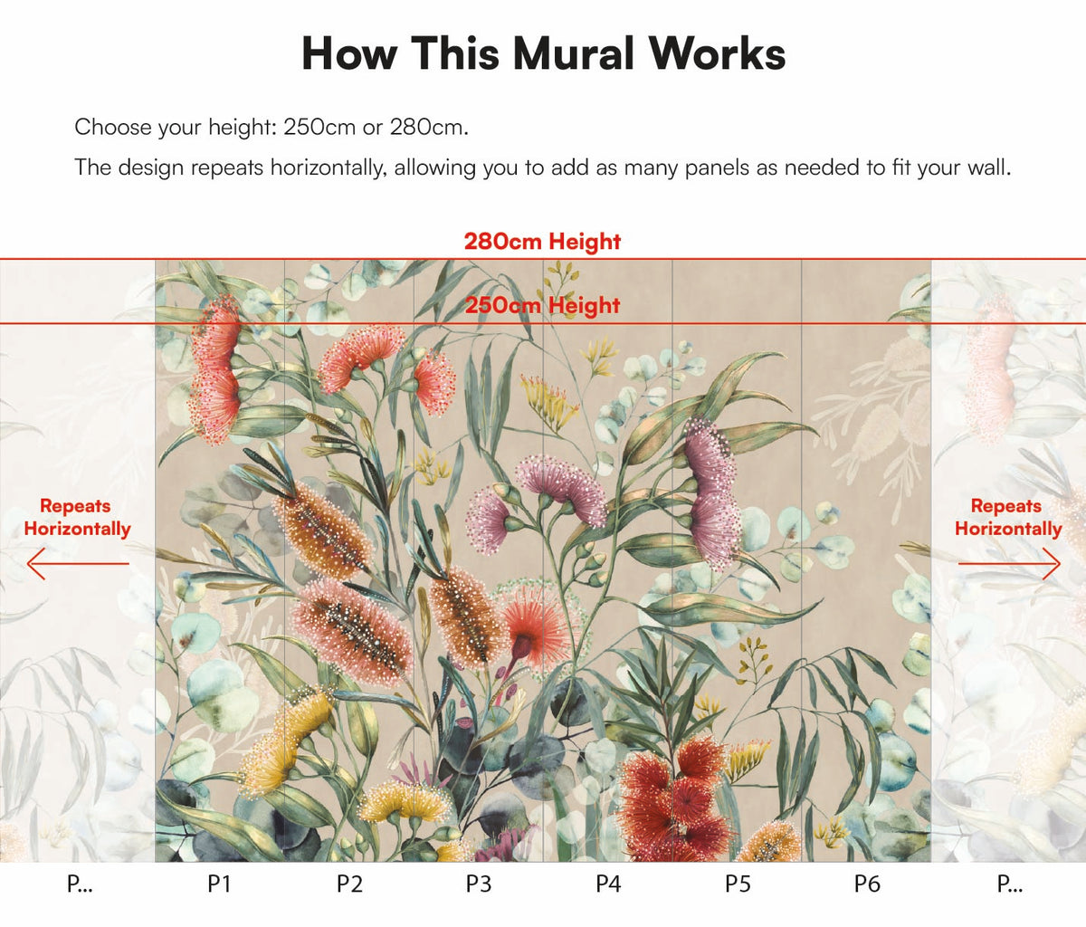 Native Bottlebrush Wallpaper Mural