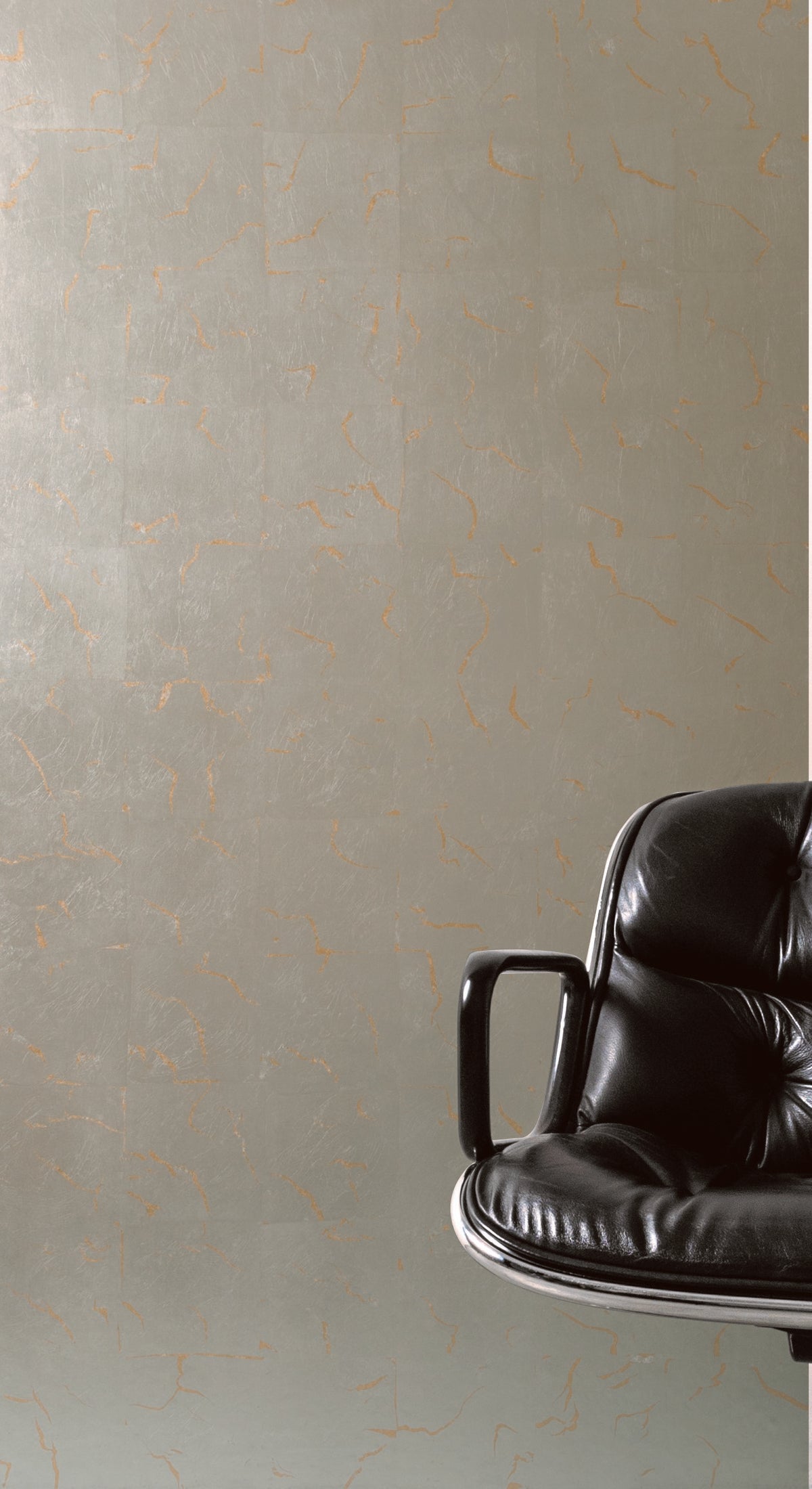 Pale Silver Leaf Wallpaper Roll