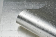 Silver Grid Leaf Wallpaper Roll