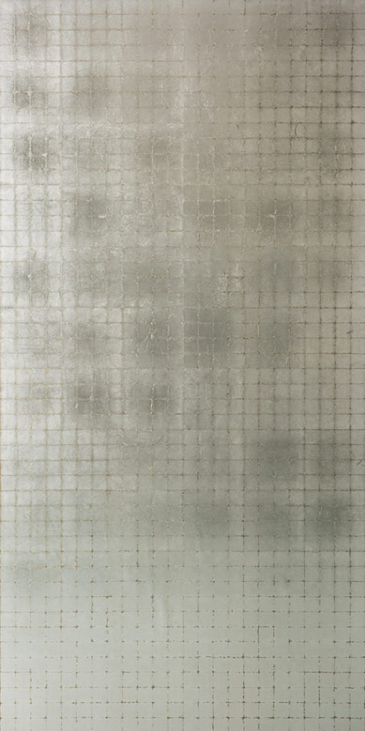 Silver Grid Aluminium Leaf Wallpaper Roll
