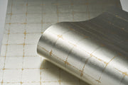 Silver Grid Aluminium Leaf Wallpaper Roll