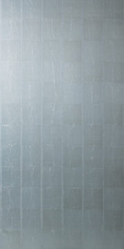 Soft Blue Pewter Leaf Wallpaper Roll