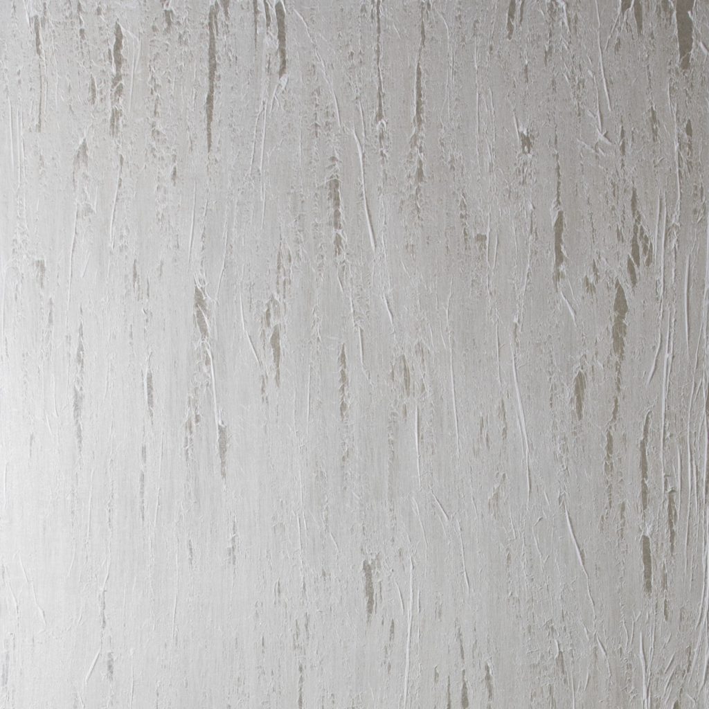 White Scraped Metal Leaf Wallpaper Roll