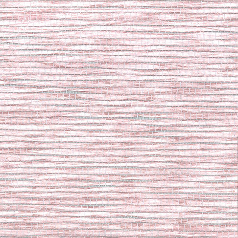Momo Pink Paper Weave Wallpaper Roll, close-up of the handmade Japanese wallcovering texture